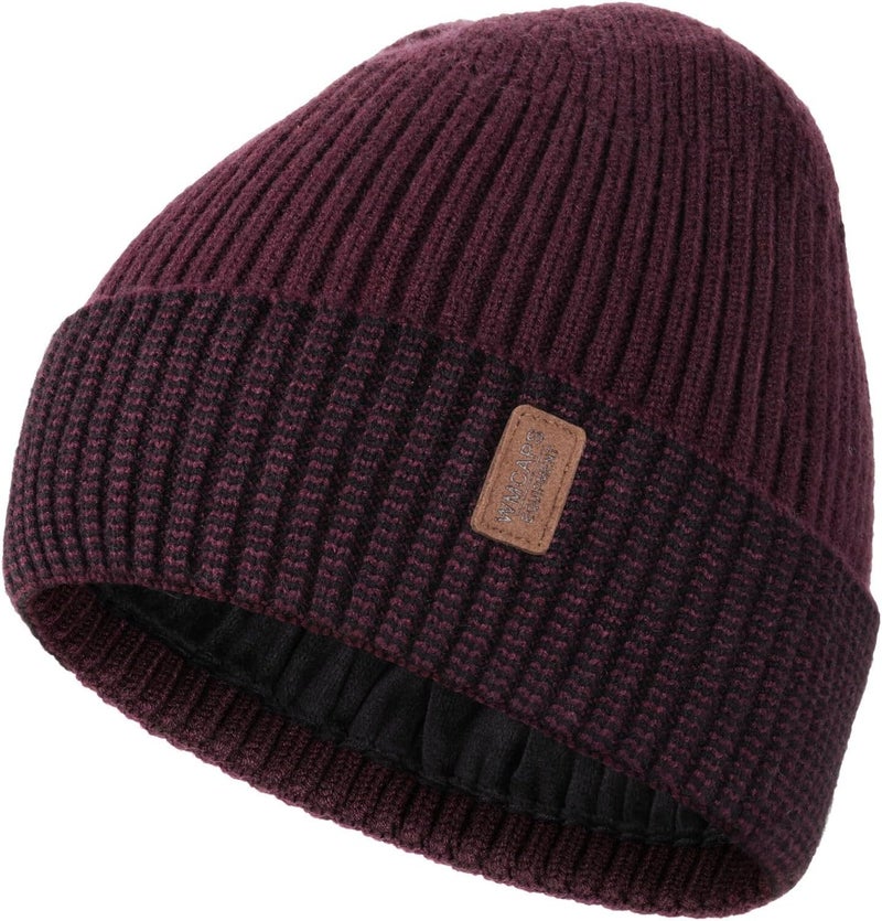Wmcaps Warm Beanie for Men Women, Fleece Lined Beanie Warm Winter Caps Unisex Fashion Knit Cuffed Cap - Image 1